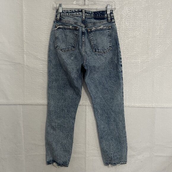 Abercrombie & Fitch A&F THE MOM HIGH RISE Size 25/0 Blue Stonewash CURVE LOVE - Picture 2 of 9